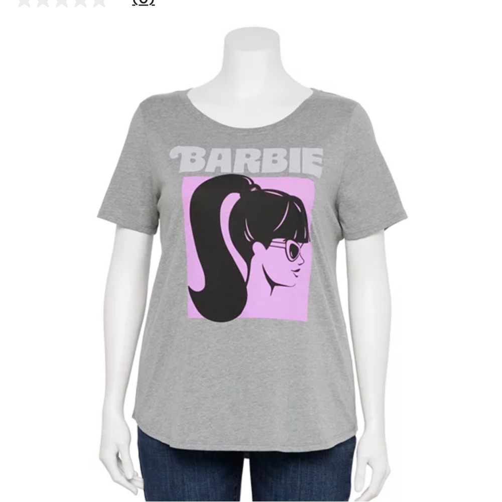 Plus Size Barbie Profile Graphic Tee